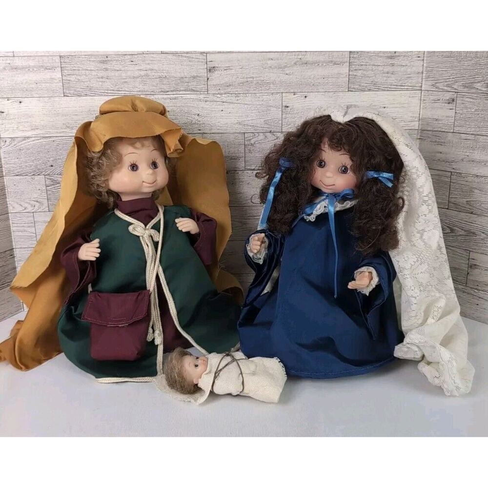 Vntg Christmas Santa's Best Animated Undercover Kids Nativity Mary Joseph Jesus